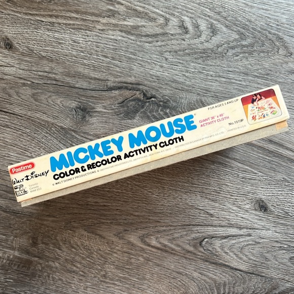 VINTAGE Walt Disney Mickey Mouse Color & Recolor Activity cloth 1983 Pastime Ind - Picture 5 of 11